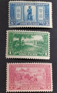 US Scott #617-619    VF Mint LH. CV $19.50  / Price $10   + $1 shipping  