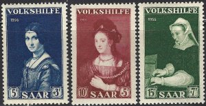 Saar #B114-116, MNH