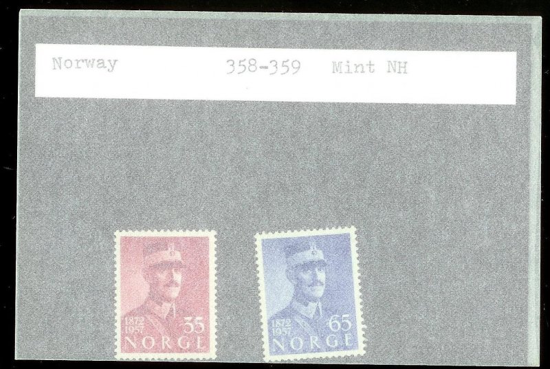 NORWAY Sc#358-359 MINT NEVER HINGED Complete Set