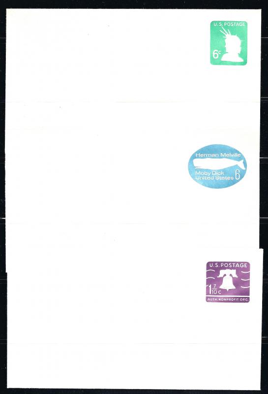 U551, U554, U556, P. O. FRESH ENVELOPES, UNUSED