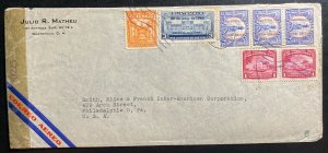 1945 Guatemala Censored Airmail Cover To Philadelphia PA USA