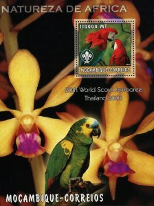 African Nature Parrot Bird Orchid Souvenir Sheet Mint NH