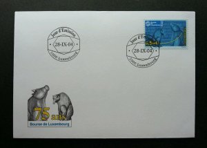 Luxembourg 75 Years Of The Stock Exchange 2004 Bear Ox (FDC) *recess *unusual