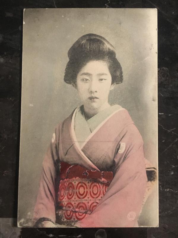 1910 Tsingtau China RPPC Real Picture Postcard Cover to Germany Woman in Robe