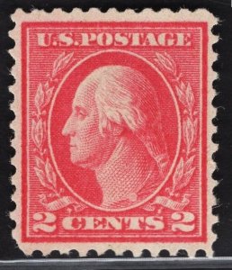 US #461 2c Pale Carmine Red Washington MINT HINGED SCV $150