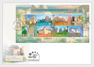 Hungary 2021 FDC Souvenir Sheet Stamps Palace Castle Architecture