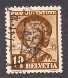 Switzerland #B107 used 1940  pro juventute 10c Thurgau