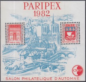 FRANCE FRA002 PRIVATELY ISSUED S/S for PARIS STAMP EXHIBITION in 1982