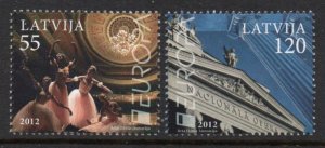 Latvia Sc 803-804 2012 Europa stamp set  mint NH