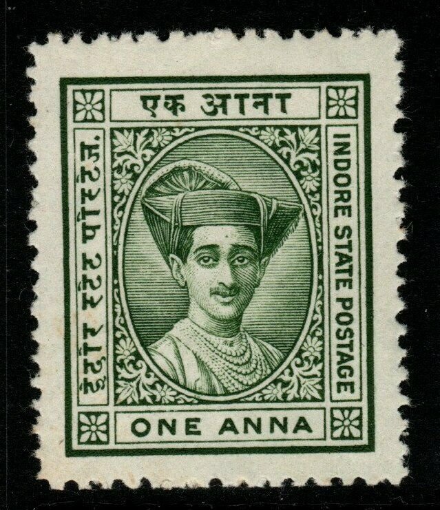 INDIA-INDORE SG18 1927 1a GREEN MTD MINT