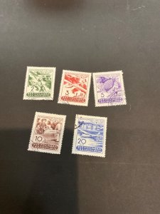 Stamps Yugoslavia Scott #295-9 used