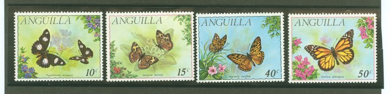 Anguilla #123-126  Single (Complete Set) (Butterflies)