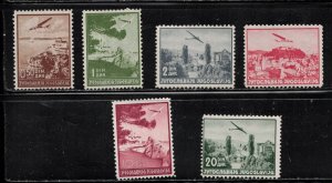 JUGOSLAVIA Scott # C7//C13 MNH - Airplane Over Various Scenes - Short Set a
