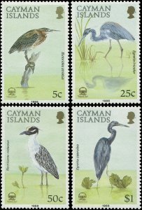 Cayman Islands 1988 Sc 594-597 Bird Egret Heron CV $18.40