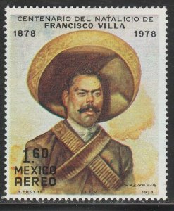 MEXICO C568, CENTENARY OF THE BIRTH OF PANCHO VILLA. MINT, NH. VF.