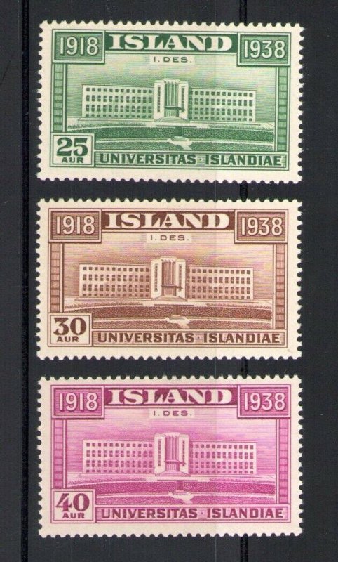 1938 Iceland, Island, 20° Ann. Management Province, N° 168-170, MNH