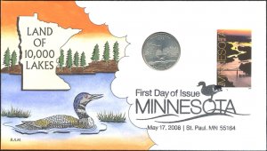 #4266 Minnesota Statehood Artist Proof Montgomery FDC