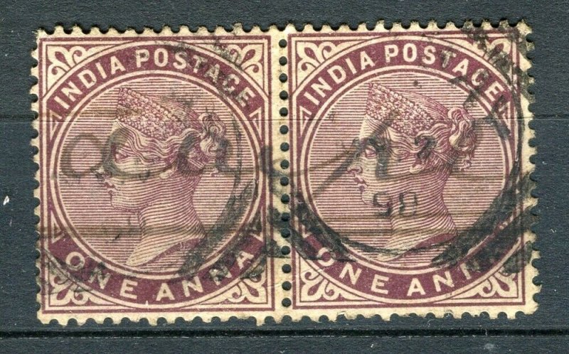 INDIA; 1890s early classic QV issue 1a. Pair, + fair Postmark,