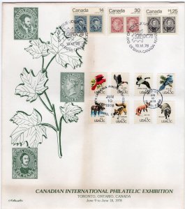 Capex 1978 Combination FDC Canada 754-756 and USA 1757