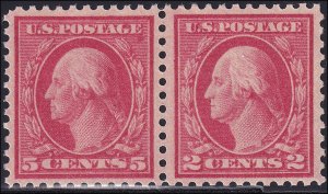 US Scott #505 & 499 Se-tenant, PSE Graded 80 Cert, Mint, OG, NH, SMQ $645.