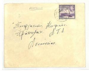 AB93 British 1948 Cyprus *Pentallia* RURAL SERVICE Postmark Cover {samwells}