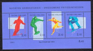 Finland 1991 Skiing Mint MNH Miniature Sheet