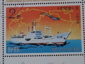 ​KOREA-1978-SC#1697a KOREAN CARGO SHIPS & FLIGHTERS CTO-SHEET-VF-LAST ONE