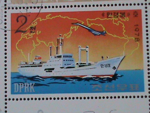 ​KOREA-1978-SC#1697a KOREAN CARGO SHIPS & FLIGHTERS CTO-SHEET-VF-LAST ONE