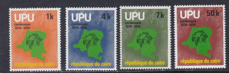 Zaire # 846-849, UPU Centennial, Mint NH, 1/2 Cat