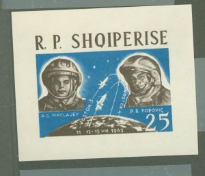 Albania #657  Souvenir Sheet (Space)