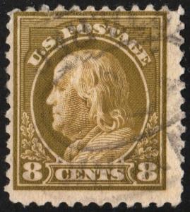 SC#508 8¢ Benjamin Franklin Single (1917) Used