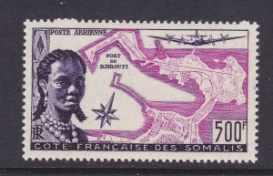 Somali Coast Scott C20, 1956 500F Air Mail, VF Mint VLH. Scott $67