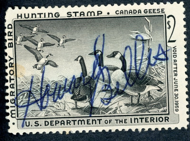 #RW25 – 1958 $2.00 Canada Geese. Used.