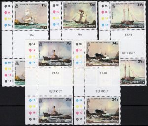 ZAYIX Alderney 32-36 MNH Gutter Pairs Shipwrecks Ships Transportation 092023SM89