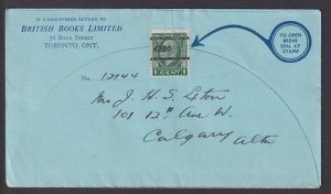 Canada 13-195 Toronto precancel style 13 on cover to Calgary