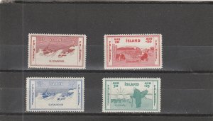 Iceland  Scott#  B1-B4  MH  (1933 Charitable Works)