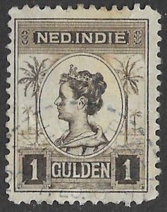 Netherlands Indies # 134  Queen Wilhelmina - 1 gld.  (1)   Used