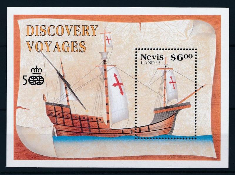 [81270] Nevis 1991 Ships Boats Columbus Sheet MNH