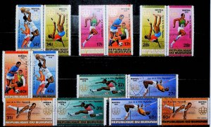 1976 BURUNDI Topical Olympic Games Montreal Used Full Set 18092-