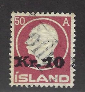 Iceland SC#140 Used Revenue F-VF SCV$35.00...Fill a great spot!...