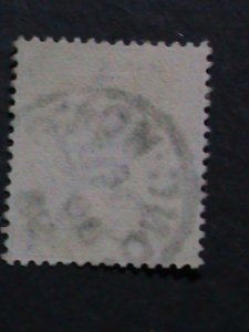 ​HONK KONG-1954 SC#196 QUEEN ELIZABETH II FANCY CANCEL VF-69 YEARS OLD-RARE