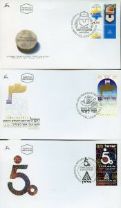 ISRAEL LOT D OF 20  DIFFERENT VERY LATE DATE FIRST DAY COVERS