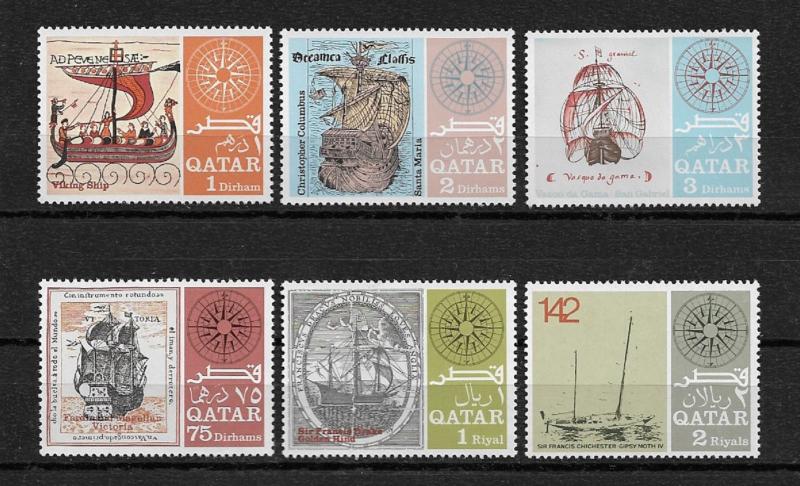 Qatar Scott # 126-126E set VF-OG LH scv $ 31 ! nice colors ! see pic !