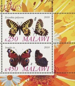 Butterfly Stamp Polygonia Zegris Eupheme Souvenir Sheet of 4 Stamps MNH