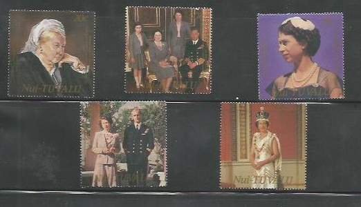 TUVALU NUI - 1988 - Queen Elizabeth II - Perf 5v Set -Mint Never Hinged