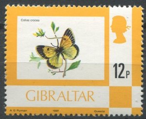 Gibraltar  Sc#350 MNH, 12p multi, Definitives 1977-1982: Birds, Flowers, Fish...