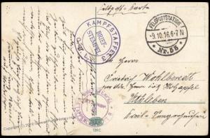 Germany WWI Air Force Kampfstaffel OHL 3 Bomber Feldpost Cover 81278