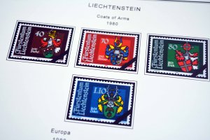 COLOR PRINTED LIECHTENSTEIN 1912-2010 STAMP ALBUM PAGES (166 illustrated pages)