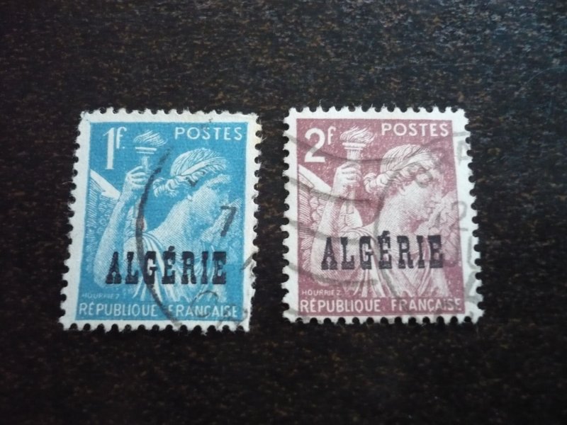 Stamps - Algeria - Scott# 192,194 - Used Set of 2 Stamps