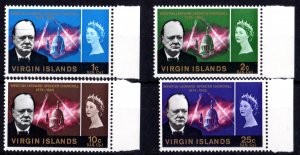 British Virgin Islands 1966 Sc#163/166 CHURCHILL MEMORIAL ISSUE Set (4) MNH